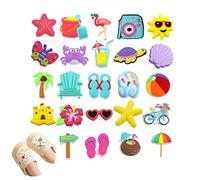 24 piezas Pines de Solapa para Crocs Sanitaria,Pines de dibujos animados duraderos,Zuecos florales de moda,Botones decorativos lindos,Estética Colgante de zapato,Adecuado para todo tipo de zapatos