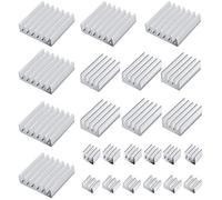 24 Piezas Raspberry Pi Disipadores de Calor de Aluminio, 4 Tamaños Aleta de Enfriamiento con Cinta Adhesiva Conductora Térmica, para Raspberry Pi 4 Model B, disipadores de calor Raspberry Pi 4B