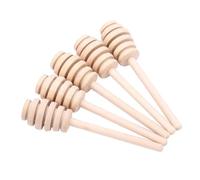 24 Piezas Servidor de Gotero de Miel de Madera Varilla de Agitación Segura Natural Diseño de Oblea de Múltiples Capas para Rociar Lentamente Jarabe de Miel Caramelo Utensilios de (10,5 cm)