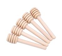 24 Piezas Servidor de Gotero de Miel de Madera Varilla de Agitación Segura Natural Diseño de Oblea de Múltiples Capas para Rociar Lentamente Jarabe de Miel Caramelo Utensilios de (8cm)