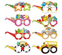 24 Piezas Set de Decoración de Admisión, Gafas para la Escuela Primaria, Vasos de Fiesta para Decorar la Vuelta al Cole, Gafas de Vuelta al Cole, para Niños, Niñas