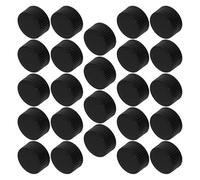 24 Piezas Tapón Cónico Negro de Plástico 20mm | Cierre Roscado, para Aceites Aromáticos y Recarga Diseño Elegante, Uso en Spas y Perfumería