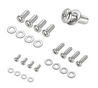 24 Piezas Tornillos de Juego VESA TV Universal M4 M6 M8,Tornillos de Montaje TV en Acero Inoxidable 304,Tornillo de Soporte y Arandelas Televisores Planos y Curvos.