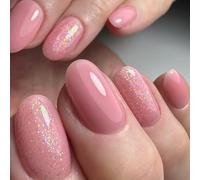 24 Piezas Uvales Cortos Ovales Con Uvas Con Brillar De Diseño Prensa En Uñas Llenas Sobre Acrílico Artificial Para Mujeres Manicura Fácil Aplicar Uñas