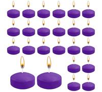 24 Piezas Velas Flotantes, 5 cm Púrpura Velas Flotantes, para Bodas, Veladas Románticas, Despedidas de Soltera, Decoraciones (Púrpura)