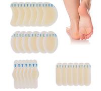 24 Piezas Vendas de Gel Blíster para Pies, Invisible Hydrocolloid Gel Blister Bandages, Endas Adhesivas Impermeables para Ampollas, Bandages Cushion Pads para Talón, Dedos de Pies(Variety Pack)