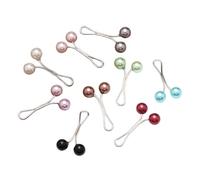 24 pines de hiyab con perlas para mujeres musulmanas, bufandas, broches, jersey, hiyab, bufanda, chal, clips de hiyab, pines de hiyab, función de perla, igual que los imanes de hiyab, 1, Acero aleado
