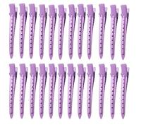 24 Pinzas para el Cabello,Broches Pinzas Cocodrilo Profesionales de Metal para Pelo Duradera con Agarre Antideslizante y Dientes Grandes Anchos(8.5cm (purple)