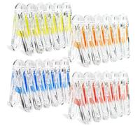 24 Pinzas Ropa, Pinzas de Ropa Antideslizantes de Plástico Coloridas, Clips Oficina, Clip de Comida, Clips No Deja Marcas, Uso para Cocina, Oficina, lavadero.