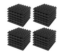 24 placas de espuma acústica, tratamiento acústico, tratamiento acústico, revestimiento de pared, panel de pared de pirámide ignífuga