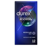 24 preservativos Durex Extended Pleasure (2 paquetes de 12 preservativos).