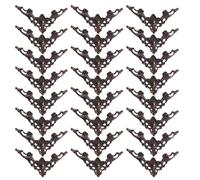 24 protectores de esquina decorativos de metal para cubiertas de libros, marcos de fotos, cajas de joyería, álbumes y refuerzo de caja de manualidades (cobre rojo)