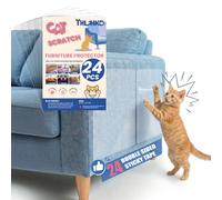 24 protectores de muebles para gatos, protectores de sofá de doble cara contra arañazos de garras de gatos, hojas adhesivas transparentes a prueba de garras de sofá, funda protectora de esquina