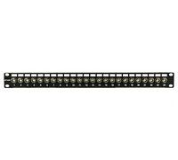 24 Puerto Fully Loaded 75 Ohm BNC coaxial 1U Parche Panel