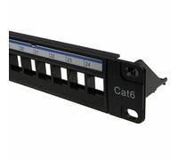 24 Puerto Panel Parche Carga Barra para Keystone & Soporte Jacks Con Espalda