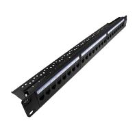 24 Puerto RJ45 CAT5e En Línea Pass por Acoplador 19 Inch Parche Panel [Cat5E]
