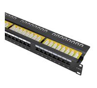 24 Puerto Vertical Punchdown CAT6 Panel Parche 48.3cm Network UTP &cable Gestión