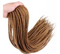 24 pulgadas 100 g 22 hebras Ombre negro púrpura rosa Micro Box Braids Crochet Trenzas Extensión de cabello trenzado sintético(#27)