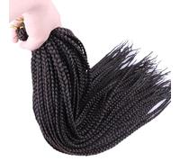 24 pulgadas 100 g 22 hebras Ombre negro púrpura rosa Micro Box Braids Crochet Trenzas Extensión de cabello trenzado sintético(#4)