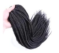 24 pulgadas 100 g 22 hebras Ombre negro púrpura rosa Micro Box Braids Crochet Trenzas Extensión de cabello trenzado sintético(#2)