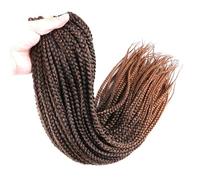 24 pulgadas 100 g 22 hebras Ombre negro púrpura rosa Micro Box Braids Crochet Trenzas Extensión de cabello trenzado sintético(T1B/30)