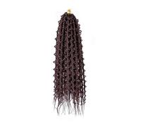 24 pulgadas Butterfly Box Trenzas de pelo de ganchillo pre-loop Butterfly Locs Twist Crochet Braids, caja sintética trenzas de ganchillo para el uso diario (marrón medio)