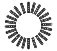 24 puntas de metal Aglets para cordones, cordones de metal, puntas de repuesto de metal para cordones, consejos para zapatillas de deporte, sudaderas con capucha, pantalones de playa, Negro , talla