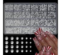 24 ranuras de resina multicolor para uso diario y ocasiones especiales, cuentas de formas mixtas para manicura