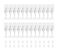 24 recipientes de brillo de labios recargables de 8 ml, tubos vacíos para brillo de labios, botellas de bálsamo labial con forma de copa de vino