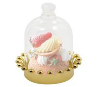 24 recipientes para caramelos con tapa, minicajas doradas para tartas, transparentes, de plástico con base de corona, reutilizables para bodas, cumpleaños, fiestas