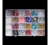 24 rejillas multiformas de diamantes de imitación artísticos de dibujos animados para decoración de manualidades