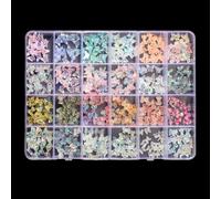 24 rejillas multiformas de diamantes de imitación de dibujos animados de animales para decoración de manualidades