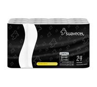 24 Rollos de Papel Higiénico Compacto Doble Capa 100% celulosa