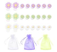 24 Separadores De Dedos De Flores, 3 Bolsas De Almacenamiento, Separadores De Dedos, Herramientas De Manicura, Extensores De Dedos, Espaciadores Entre Dedos, Separadores De Silicona