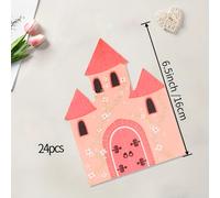 24 Servilletas de Fiesta de Princesa con Flores Rosadas Surtidas, Adecuadas para Scrapbooking, Celebraciones, Té , , Reuniones, Mesas de Postres, Bares, Hoteles, Campamentos y Más Decoración de Mesa