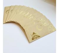 24 Sobres Eid | Papel Kraft Grueso & Bronceado | Para regalos en efectivo durante Ramadán y Eid | Elegante y festivo