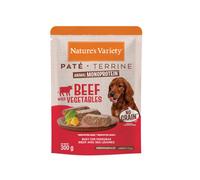 Nature's Variety sin granos en paté para perros adultos medianos/grandes - Sabor a buey - Cantidad: 300 g