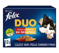 Felix Duo Festín De Sabores Sobres En Gelatina 12 X 85Gr