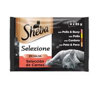 24 sobres x 85 g Sheba Selezione Carnes Salsa en Bolsita para Gatos - Multipack
