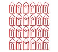 24 Stück Büroklammern im Cartoon-Stil, speziell geformt, Bleistiftform, für Studium, Büro, Dokument, niedliche Anstecknadel, Weihnachtsgeschenke