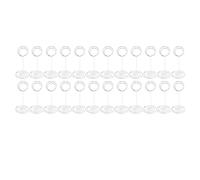 24 Stück Tischnummernhalter, Bildhalter aus Edelstahldraht, 85 mm hoher multifunktionaler Platzkartenständer für Hochzeitsfeiern, Büro und Wohnungsdekoration mit breiter, stabiler (Plata)