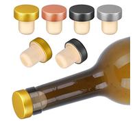 24 Tapones de Corcho Grip, Tapón de Botella con Forma de Camiseta, Tapón de Corcho Reutilizable para Vino con Tapón de Aluminio para Botella, Tapón de Corcho para Degustación de Vino, Licores