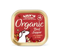 24 tarrinas x 150 g Lily's Kitchen Organic Ternera Tarrina para perros ¡Pack ahorro!
