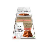 Purina Gourmet Revelations Finos Cortes en Gelatina con Salmón para Gatos 4 x 57 gr