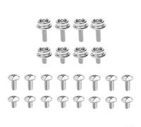 24 tornillos antiaflojamiento para casco para béisbol, fútbol, rugby, hockey sobre hielo, bateo y equipo receptor con roscas estándar y macho