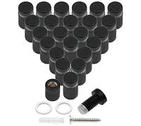 24 tornillos espaciadores StüCke, placa de pared, soporte de montaje, soporte publicitario, para colgar en el cristal, color negro