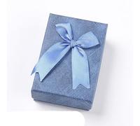 24 Uds. Cajas cuadradas rectangulares de cartón para juego de joyas con esponja para collar, anillos, pendientes, caja, suministros de abalorios, regalo de embalaje, 24 Uds.