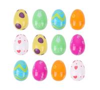 24 Uds. Cápsula De Huevos Pascua, Juguete Rellenable Con Apertura Huevo, Color Brillante, Decorativo, Punto A Rayas, Envoltorio Regalo, Decoración for Fiesta Para Invitaciones