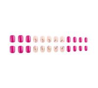 24 Uds Corta Uñas Falsas Elegante Palillo En Clavos Flores Uñas Artificiales Día De San Valentín Prensa En Uñas Para Fiesta