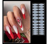 24 Uds. Forma de uñas Pegatinas de silicona para manicura francesa para forma de uñas gel extensión formas de construcción pegatinas de molde de gel de silicona para uñas cada vez que persistente